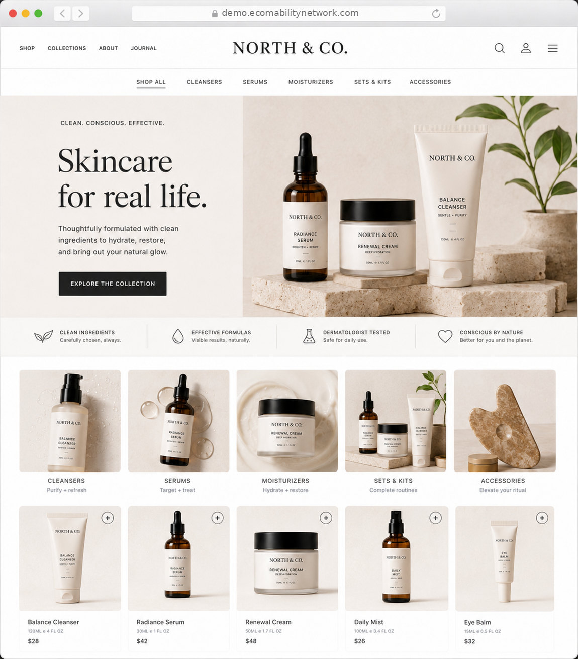 Collector store style — a design preview of the Shopify Studio theme, using a fictional brand